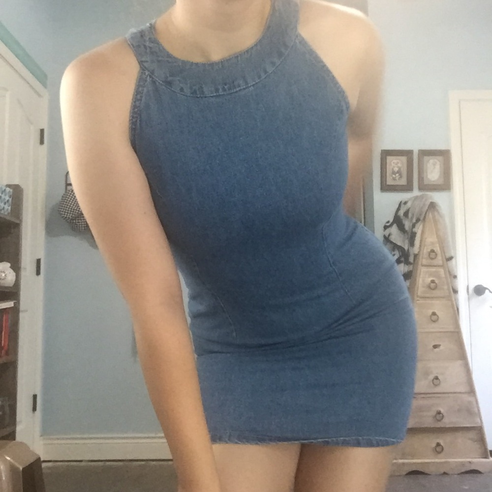 FORM FITTING DENIM DRESS!!!!